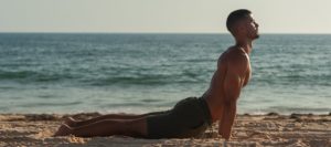 Cobra Yoga Pose by the Fighting Yogi in Protugal Lisbon
